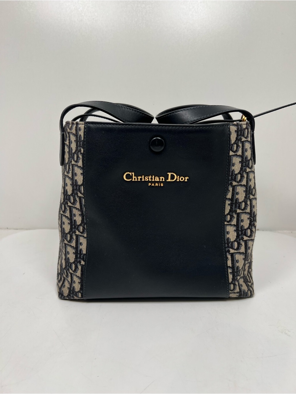 Christian Dior Oblique Jacquard Signature Bucket Small